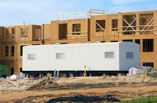 office trailers for rent at a construction site in Oak Lawn